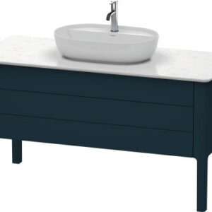Dulap baza Duravit Luv 1338x570mm cu doua sertare fara blat albastru inchis satinat mat lacuit