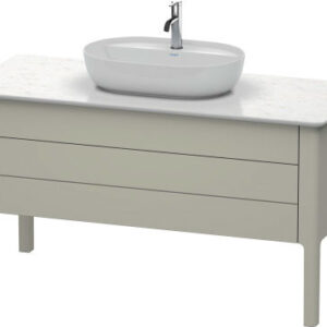 Dulap baza Duravit Luv 1338x570mm cu doua sertare fara blat taupe satinat mat lacuit