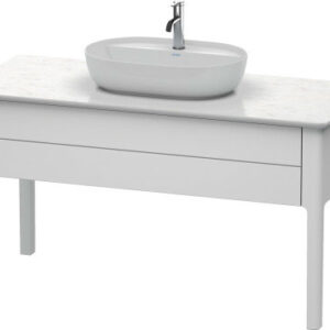 Dulap baza Duravit Luv 1338x570mm cu un sertar fara blat alb satinat mat lacuit