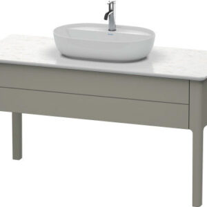 Dulap baza Duravit Luv 1338x570mm cu un sertar fara blat gri satinat mat lacuit