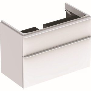 Dulap baza Geberit Smyle Square cu 2 sertare 90cm alb lucios