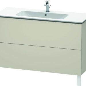 Dulap baza pe pardoseala Duravit L-Cube cu doua sertare 122cm taupe super mat