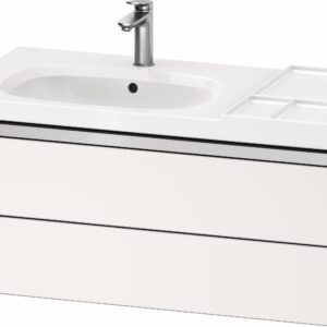 Dulap baza suspendat Duravit Aurena 984 x 492mm pentru lavoar cu doua sertare orientare stanga inclus portprosop alb mat