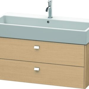 Dulap baza suspendat Duravit Brioso 984x442mm cu doua sertare stejar natur manere crom