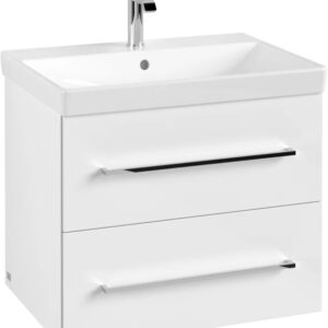 Dulap baza suspendat Villeroy & Boch Avento 630x514x452 mm cu doua sertare alb Crystal