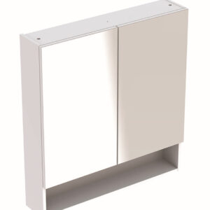 Dulap dublu cu oglinda Geberit Selnova Square 58.8cm alb lucios