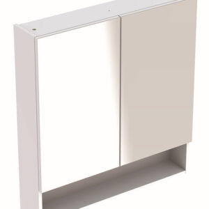 Dulap dublu cu oglinda Geberit Selnova Square 78.8cm alb lucios