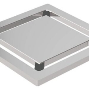 Gratar pentru sifon pardoseala Geberit FloorDrain inox periat patrat 8x8 cm