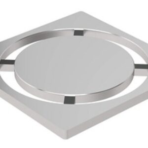 Gratar pentru sifon pardoseala Geberit FloorDrain inox periat rotund 8x8 cm
