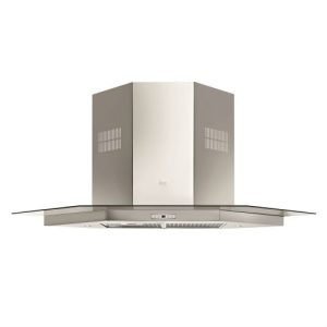 Hota de colt semineu Teka DQ2 985 90 cm 3 trepte + turbo EcoPower free outlet 920 m3/h inox + sticla