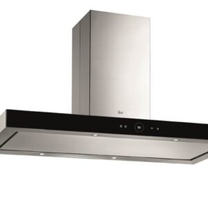 Hota insula Teka DPL 1185 Island 110 cm 3 trepte + turbo EcoPower sistem de extractie perimetral free outlet: 920 m3/h inox + cristal negru