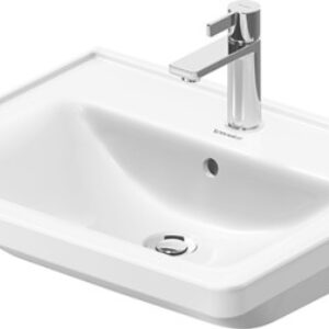 Lavoar Duravit D-Neo 60x48cm WonderGliss montare pe mobilier finisaj suplimentar alb