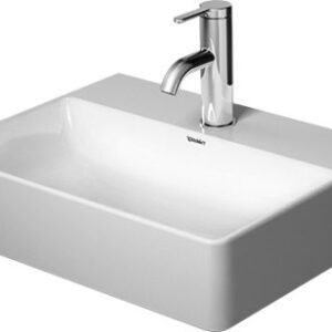 Lavoar Duravit DuraSquare 45x35 cm fara preaplin cu capac ceramic pentru ventil inclus si finisaj suplimentar