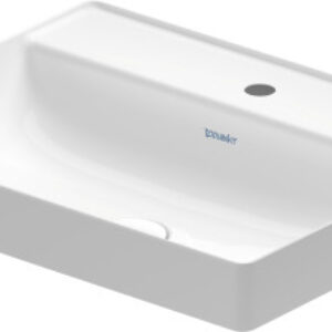 Lavoar Duravit DuraSquare 59x47cm fara preaplin montare pe blat cu capac ceramic pentru ventil inclus alb