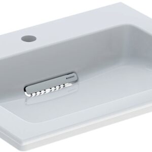 Lavoar Geberit ONE Slim 60x48cm montare pe mobilier fara preaplin scurgere speciala sifon inclus KeraTect alb