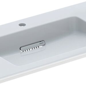 Lavoar Geberit ONE Slim 90x48cm montare pe mobilier fara preaplin scurgere speciala sifon inclus KeraTect alb