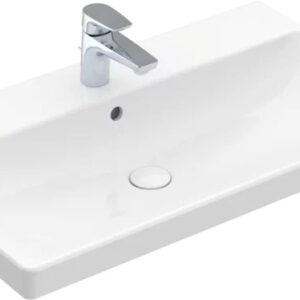 Lavoar Villeroy & Boch Avento 80x47 cu preaplin montare pe mobilier alb Alpin