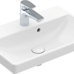 Lavoar Villeroy & Boch Avento Compact 55x37cm cu preaplin alb Alpin