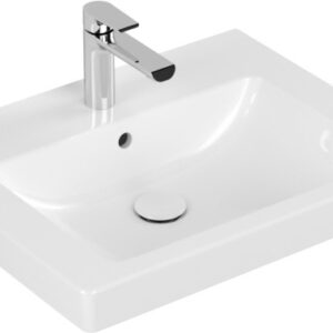 Lavoar Villeroy & Boch Subway 2.0 CeramicPlus 60x47 cm montare pe mobilier alb Alpin