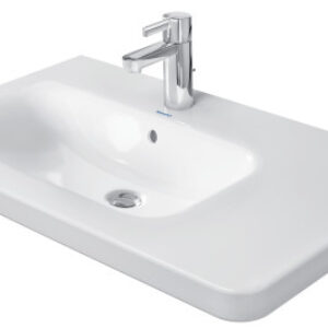 Lavoar asimetric Duravit DuraStyle 80x48cm montare pe mobilier alb