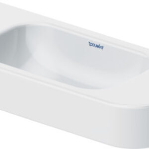Lavoar asimetric Duravit Happy D.2 50x22cm orificiu baterie stanga fara preaplin alb
