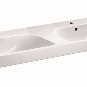 Lavoar dublu Geberit Smyle Square 120x48cm alb