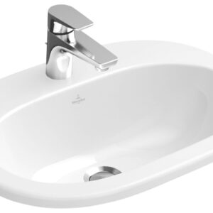 Lavoar oval Villeroy & Boch O.Novo 56cm montare in blat fara preaplin Alb Alpin