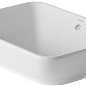 Lavoar tip bol Duravit Bacino 55x42cm fara orificiu baterie montare pe blat