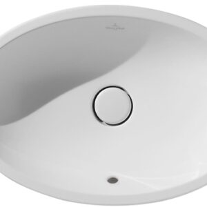 Lavoar tip bol Villeroy & Boch Loop&Friends 63x43cm cu preaplin ventil ceramic montare pe blat