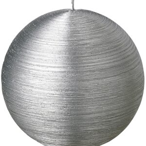 Lumanare La Francaise Colorama de Fetes Boule  d 8cm  15 ore  argintiu