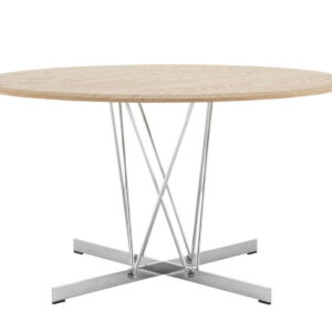 Masa Kartell Viscount of Wood design Philippe Stark d130 cm h72cm baza crom blat frasin