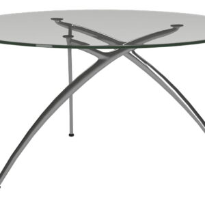 Masuta Stressless Enigma  d 90cm  h44cm  baza aluminiu  tip sticla transparenta