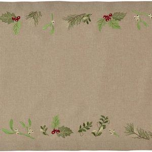 Napron Sander Embroidery X-Mas Leaves 20x80cm 70 Atmosphere