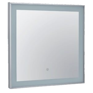 Oglinda Bemeta 60x60x4cm IP44  iluminare LED  senzor touch  crom