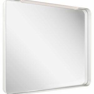 Oglinda cu iluminare LED Ravak Strip 80x70cm rama alba IP44