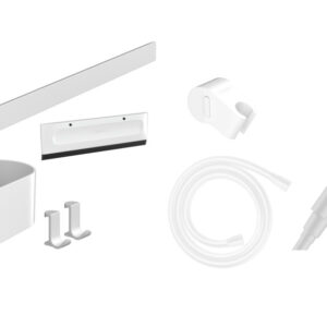 Pachet accesorii dus Hansgrohe Wallstoris Activation EcoSmart alb mat
