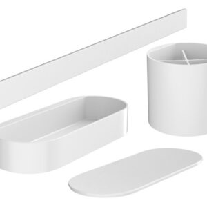 Pachet accesorii lavoar Hansgrohe Wallstoris alb mat