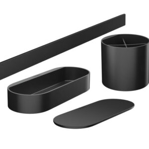 Pachet accesorii lavoar Hansgrohe Wallstoris negru mat