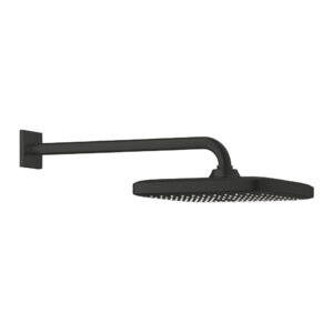 Palarie de dus Grohe Tempesta 250 Cube 1 jet cu brat de dus 38cm de perete matte black