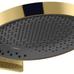 Palarie de dus Hansgrohe Rainfinity 360 3 tipuri de jet cu placa de conectare la perete gold optic lustruit