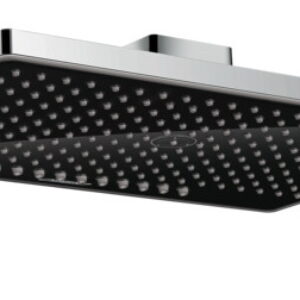 Palarie de dus Hansgrohe Rainmaker Select 460 cu 2 jeturi negru-crom si brat de perete 450mm