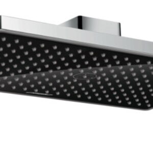 Palarie de dus Hansgrohe Rainmaker Select 460 negru-crom si brat de perete 460mm
