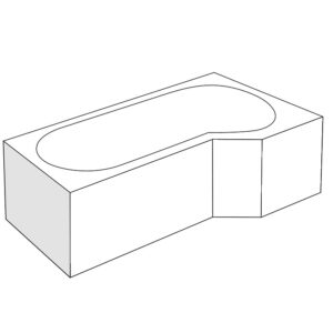 Panou lateral Radaway pentru cada asimetrica Kariteia 65cm h56cm