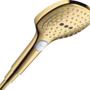 Para de dus Hansgrohe Raindance Select E 120 cu 3 jeturi gold optic lustruit