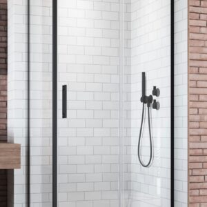 Perete lateral Radaway Idea Black S1 100 L stanga 100cm profil negru