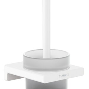Perie wc cu suport Hansgrohe AddStoris alb mat