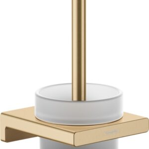 Perie wc cu suport Hansgrohe AddStoris  bronz periat