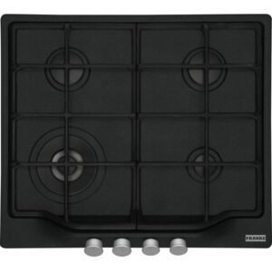 Plita gaz incorporabila Franke Country FCH 604 3G TC ON C cu 4 arzatoare arzator tripla coroana gratare fonta Nero