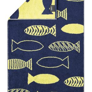 Prosop baie Cawo Sea Fish 50x100cm 51 galben-albastru