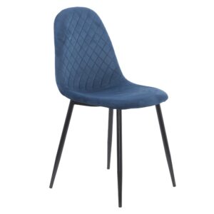 RESIGILAT - Scaun de bucatarie din catifea BUC 237X bleumarin